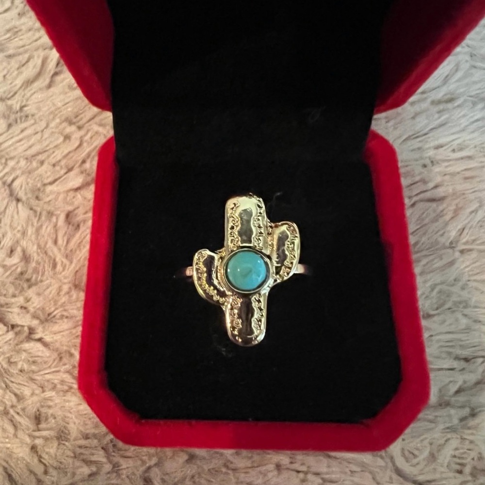 Blue and Silver Southwestern Ring Size 8